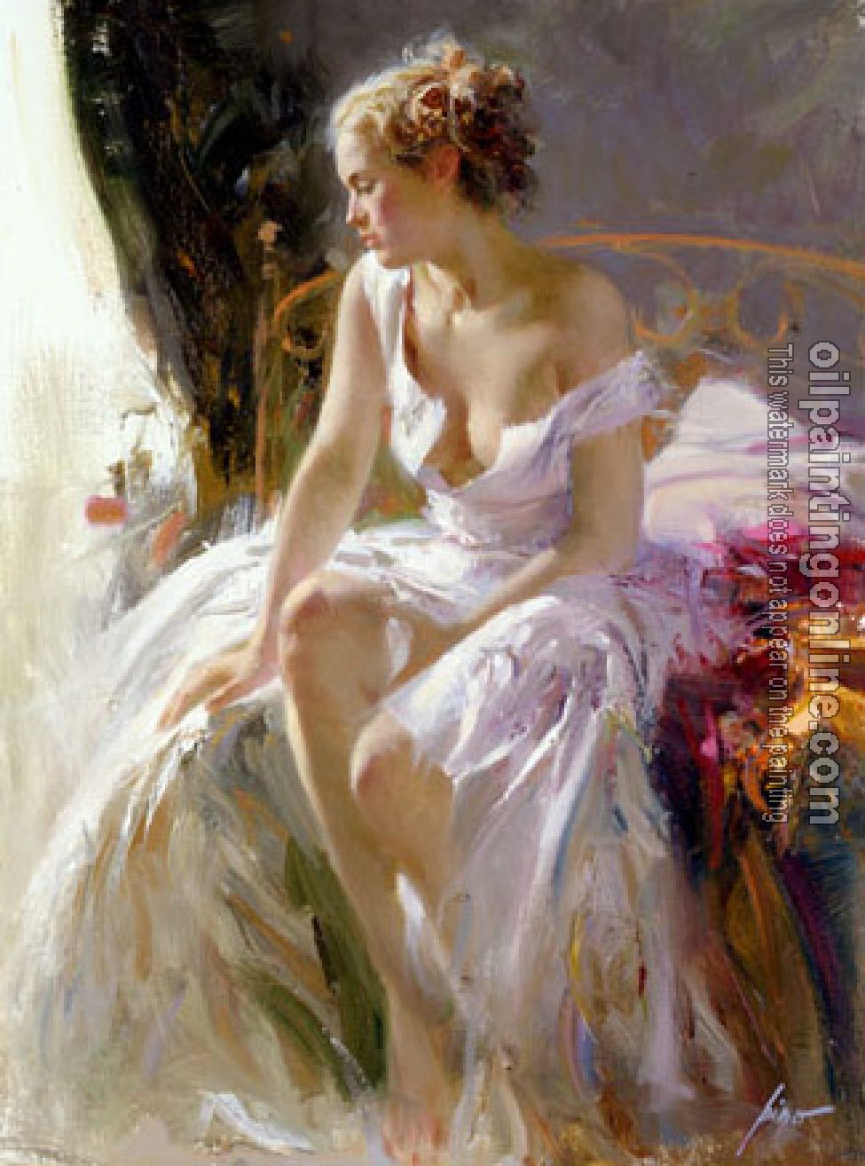 Pino Daeni - Impression oil painting.